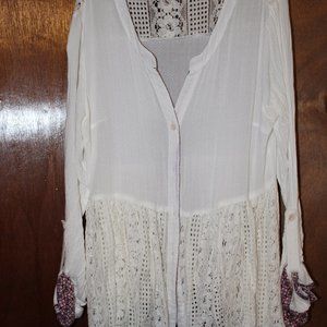 eclectic white 3/4 inch sleeve